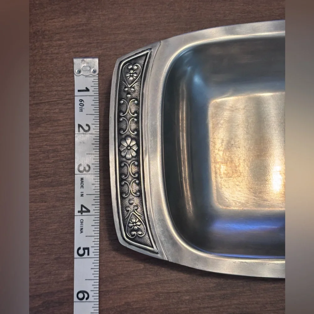 Cordova, 1969, Solid 18-8 Stainless Steel Double Serving Tray MCM